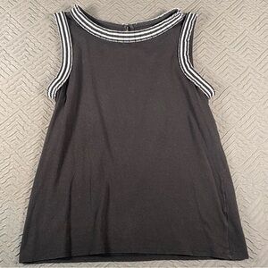 Talbots Black Ribbon Trimmed Tank Size Medium